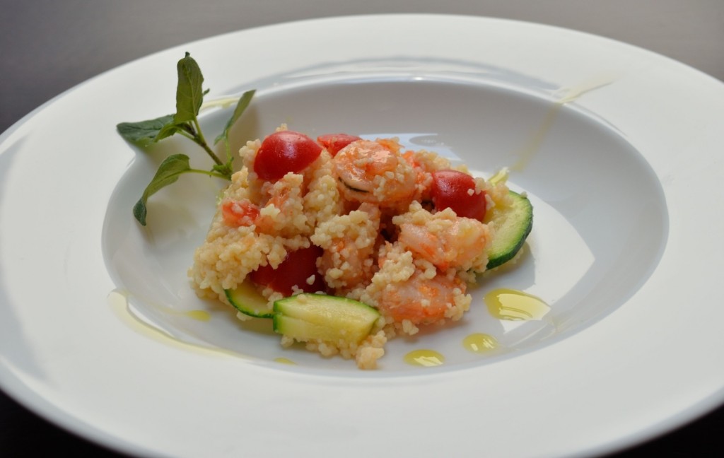 cous cous zucchine e gamberetti