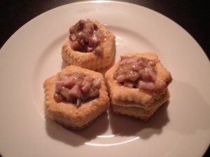 vol au vent funghi e prosciutto