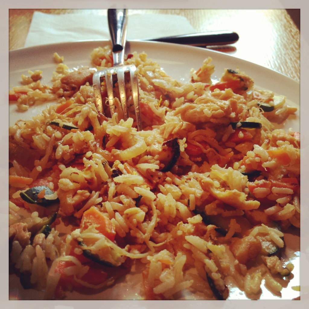 riso basmati con pollo e verdure