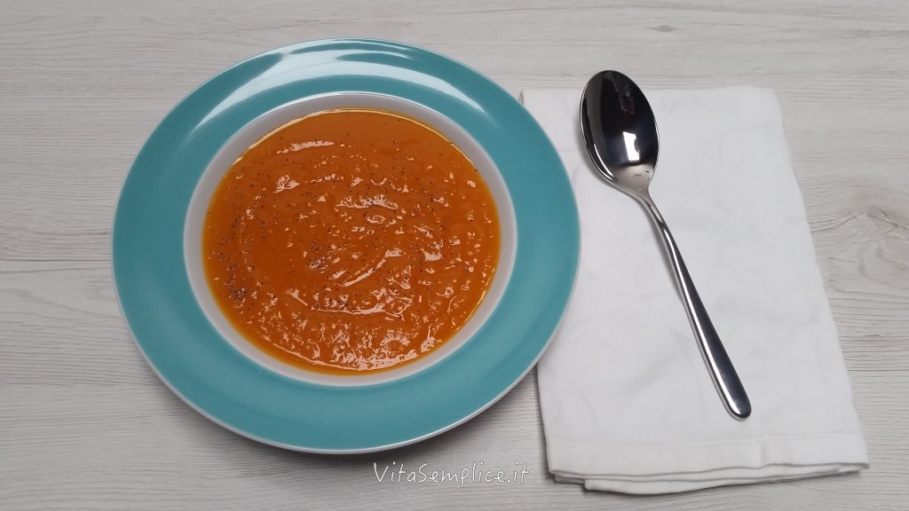 ricetta vellutata alla zucca e carote in pentola a pressione