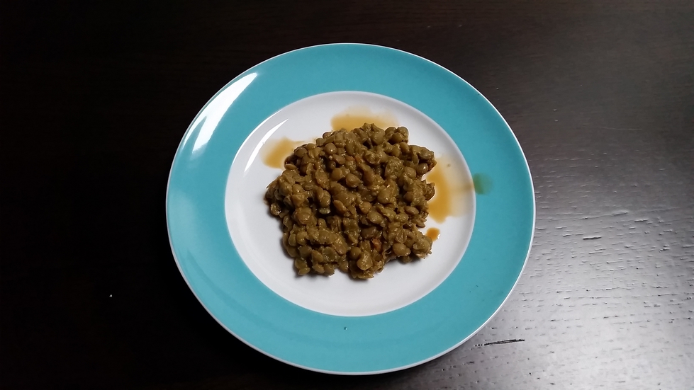 Insalata fredda di lenticchie e curry