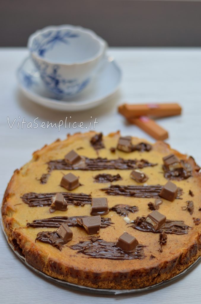 cheesecake alle barrette al cioccolato e caramello