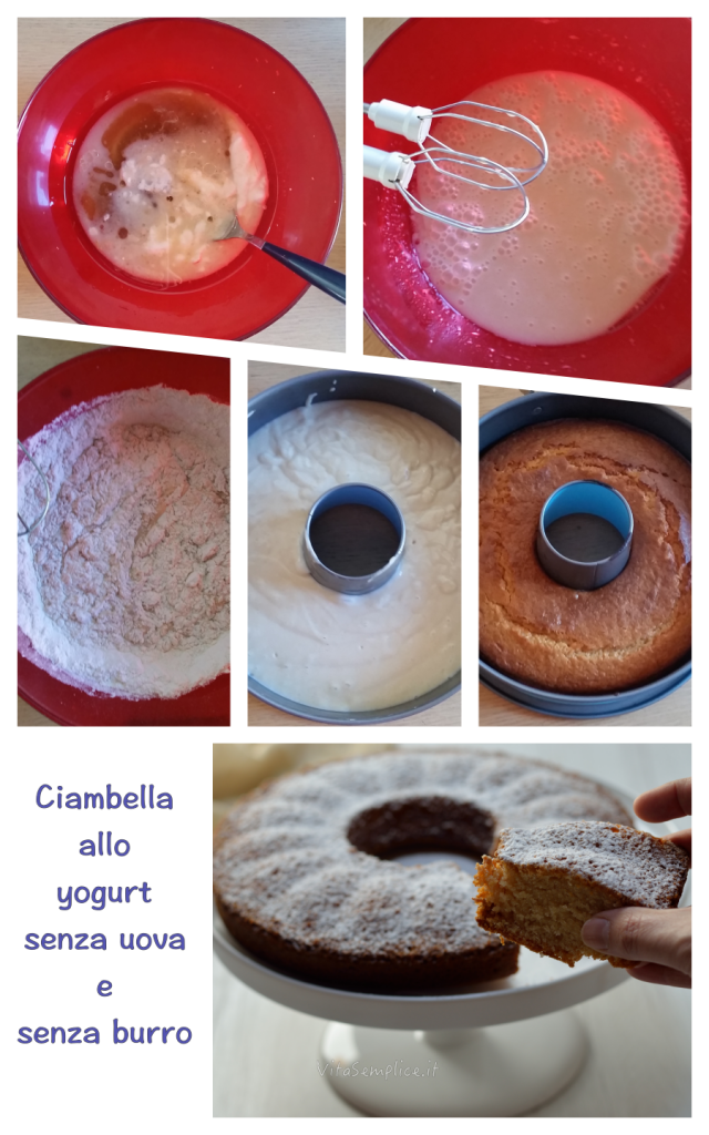 ciambella allo yogurt senza uova e senza burro