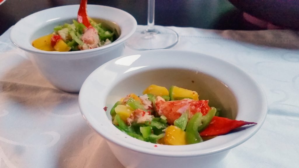 ceviche d'astice e mango